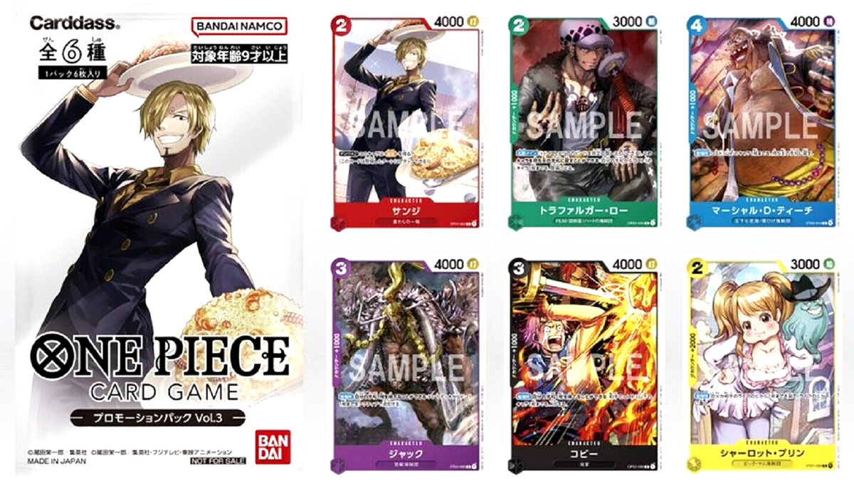 One Piece Card Game Promotion Pack Vol.3 Japanese NEW 1 Pack = 6
