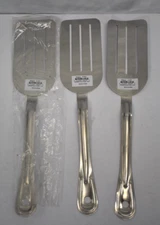 Lot of 3 Alegacy Slotted Turner Tools Stainless Steel Perforated 1437 Silver