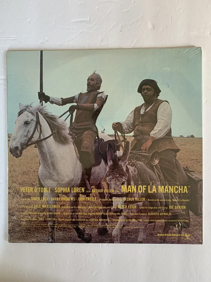 Man Of La Mancha Soundtrack-Peter O’Toole & Sophia Loren, 12” LP, UAS-9906, 1972 - Image 2 of 3