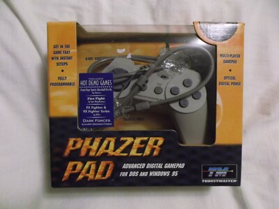 Thrustmaster Phazer Pad Video Game Controller Vintage PC For Dos & Windows 95