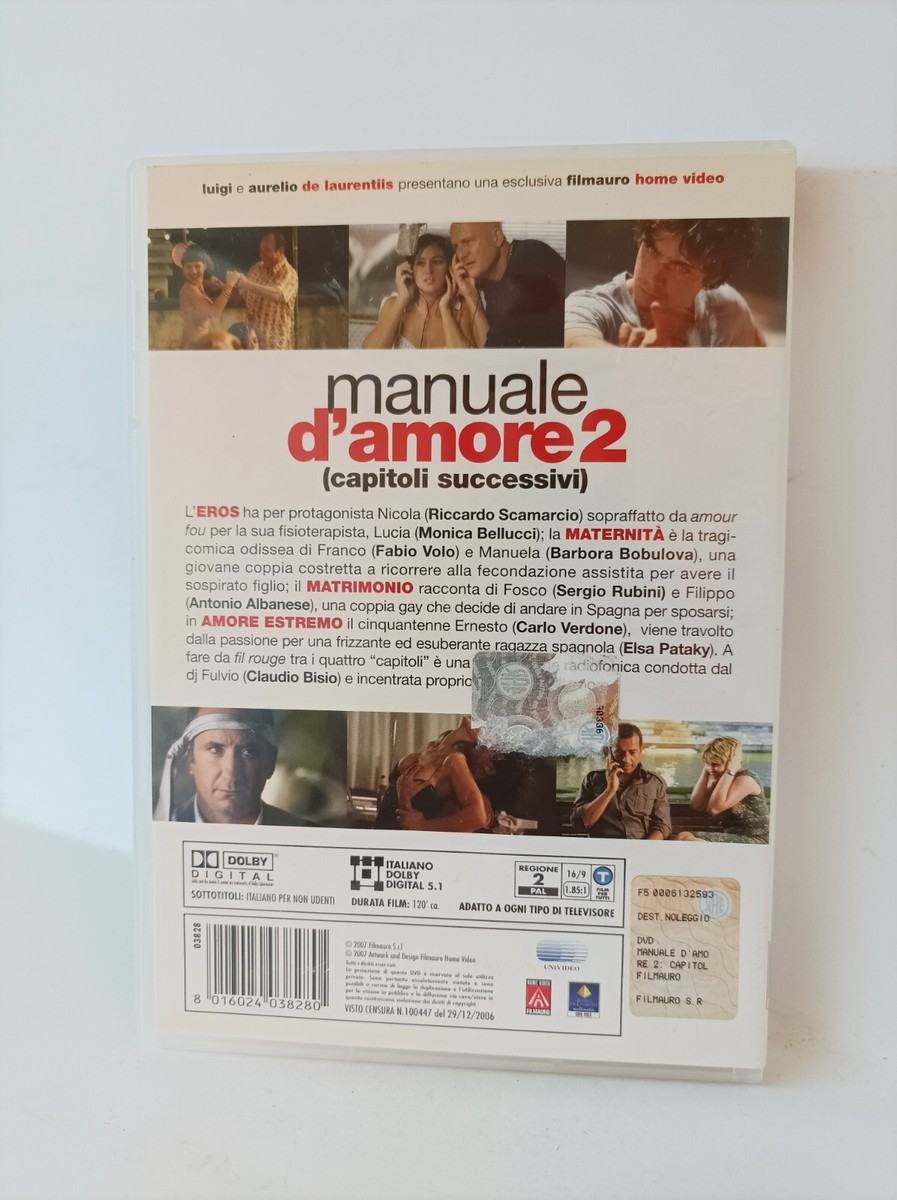 Manual Of Love 2 With Monica Bellucci Used DVD | eBay