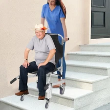 EMS Foldable Emergency Stair Chair 4 Wheels Climbing Wheelchair Evacuation Chair