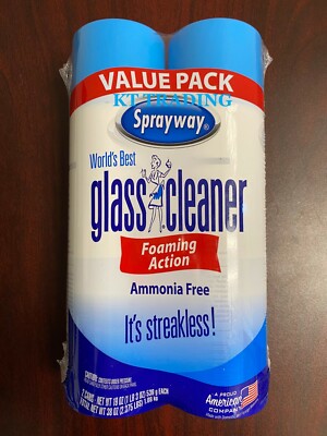 (2-Pack) Sprayway Best Heavy Duty Glass Cleaner  with Foaming Action 19 Oz Spray