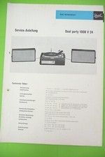 Service Manual-Anleitung für Dual  Party 1008 V 24 ,ORIGINAL
