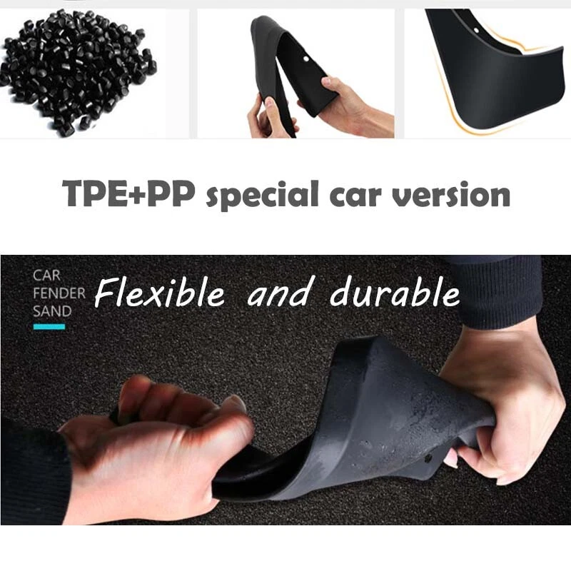 Mud Flaps Splash Guards Fender For Toyota Land Cruiser LC70 4Pcs Side Mud Guards - Image 3 of 4