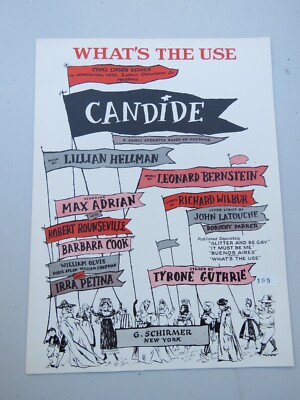 CANDIDE Sheet Music ''It Must Be Me'',  Ethel Linder Reiner Show