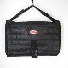 Nuby On The Go Diaper Changing Pad Black Quilted Nylon Wateresistant Snap