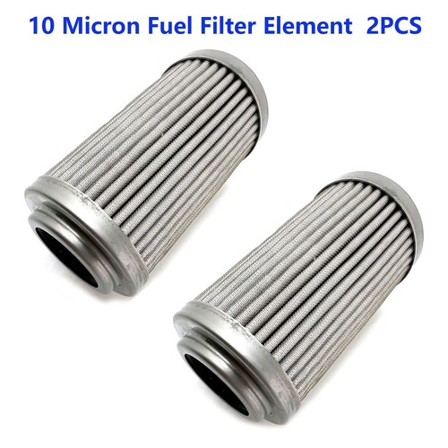 2 PIEZAS 12650 Aeromotiv acero inoxidable 10 micras elemento de filtro de combustible, 12340, 12350 - Imagen 2 de 7