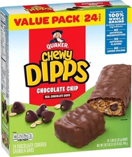 (Free Duty Tax) Quaker Chewy Dipps Chocolate Chip 24ct