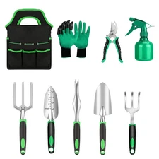 Garden Tool Set With Non Slip Rubber Grip9 Piece Stainless Steel Gardening Tool