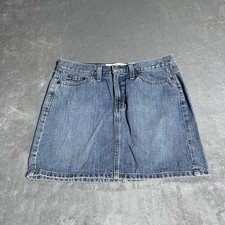 GAP Y2K Denim Mini Skirt Womens 8 Basic Jeans Vintage US Fabric Medium Wash