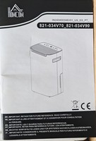 HOMCOM Portable Dehumidifier 821-034V70WT – Compact Air Dryer – New Boxed