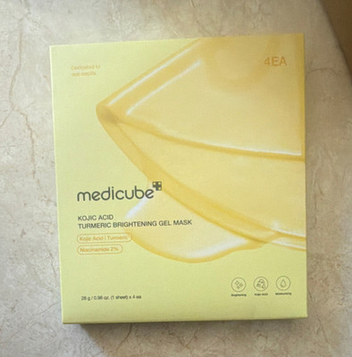 medicube Kojic Acid Turmeric Brightening Gel Face Mask 4 Sheets 0.98 oz