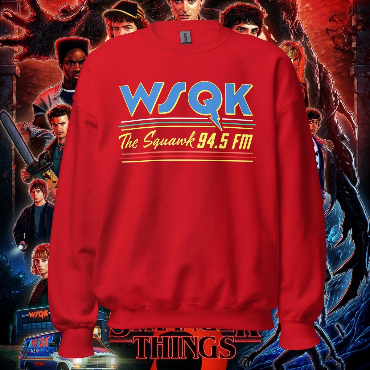 Stranger Things WSQK The Squak Sweatshirt | eBay