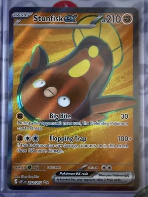 Stunfisk ex 252/217 Ultra Rare Ascended Heroes Pokemon Holo Near Mint