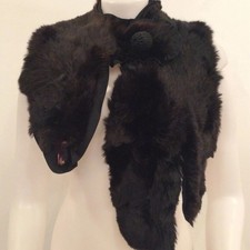 Victorian Fur Piece Black