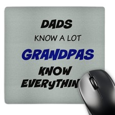 3dRose Dads Know A Lot, Grandpas Everything - 8L x 8W inches, Multicolor