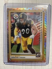 T.J. WATT 2025 DONRUSS OPTIC FIRE EMOJI PRIZM Short Print Sp #100 SHARP & CLEAR