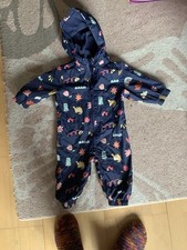 Baby Regen-Overall Gr. 74/80 Blau Winter+Frühl. warm/ Junge Kapuze Windabweisend