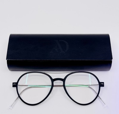 NEW LINDBERG N.O.W. 6614 023/11C88 D16 TB P10 Black Eyeglasses 50-19-150 B:47