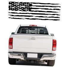 Rear Window Decals for Truck - 65x17.3 in Back 65x17.3 IN American Flag -1-x