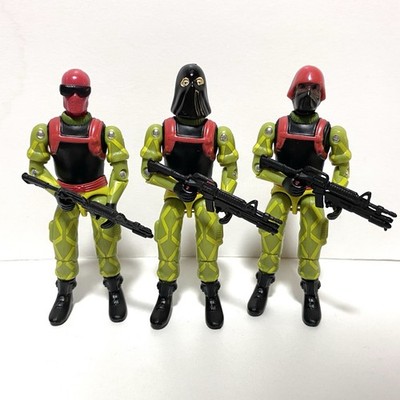 GI Joe Black Major Python Hooded Cobra Commander + Troopers Exclusive Custom Set