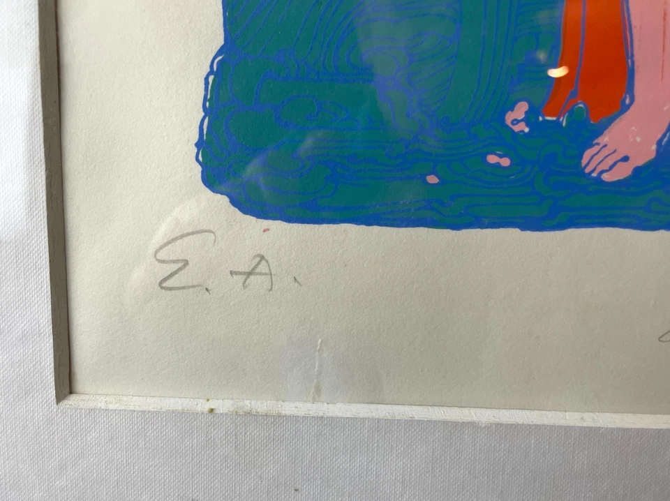 Ernst Fuchs (1924-2009) Farbholzschnitt, handsigniert, Rahmen - Bild 4 von 4