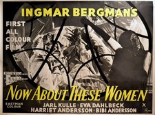 NOW ABOUT THESE WOMEN 1964 Ingmar Bergman, Jarl Kulle UK QUAD POSTER