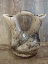Small Native American Horse Hair Wedding Vase Pottery by Vail