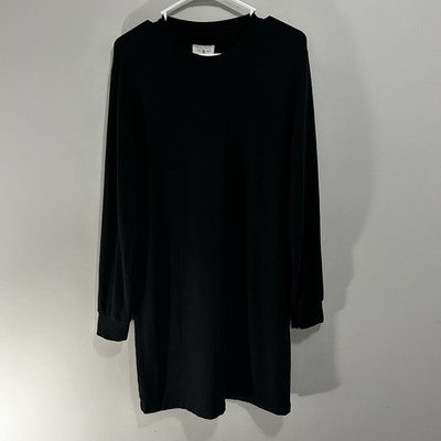 Lou & Grey Woman s Size Small Black Long Sleeve Tunic Dress Soft Material