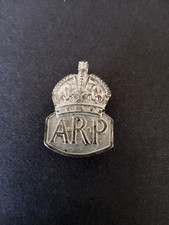  Genuine WW2 ARP Hallmarked Silver Badge Air Raid Precautions British Home Guard