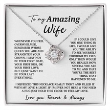 To My Wife Necklace, Gift For Wife, Anniversary Gift For Wife, Necklace For Wife