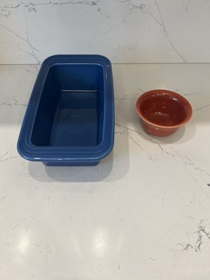 Fiestaware  Loaf Pan And Side Dish And Homer Laughlin Cups