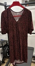 And Other Stories Anthropologie MIDI Dress size 6 NWT $85 EU 36 Maroon Leopard