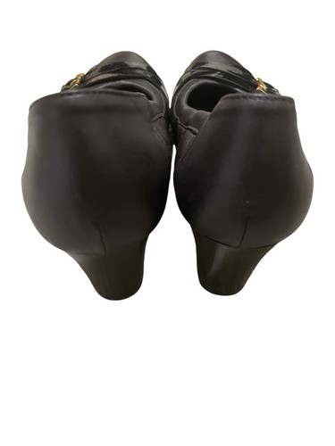 Tacones de salón AGL marrón con hebilla de cuero talla 38,5 Italia Academia usados en excelente estado - Imagen 6 de 8