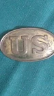 US Oval Civil War Reproduction Brass Belt Buckle with no back hardware