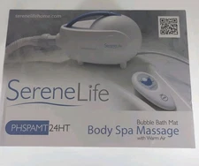 SereneLife Bubble Bath Mat Body Spa Massage with Warm Air
