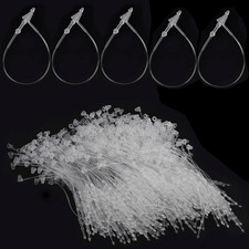 3" Plastic Fastener Clear Hang Tag Snap Lock Plastic Tag Fasteners Pin Security
