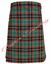 County Antrim Tartan Kilt, Men 16Oz Tartan Traditional 8 Yard kilt  Custom Size
