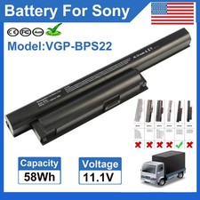   6 Cells VGP-BPL22 Battery for Sony VAIO VPC VGP-BPS22 VGP-BPS22A VGP-BPS22/A