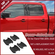 For 2021+ Ford F150 F-150 Accessories Exterior Door Handle Bowl Cover Trim Black