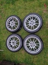Oz Racing Ultraleggera 4x100 Matt Graphite Silver 17" Alloy Wheel Set with Tyres