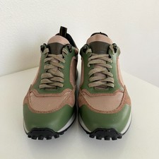 Dunhill Mens Casual Sneakers Green Dunhill - Radial Runner Leather and Suede-Trimmed Mesh  main image 4