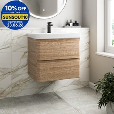 Wall Mounted Bathroom Vanity Unit & Basin Sink Storage Furniture Cabinet 600mm
