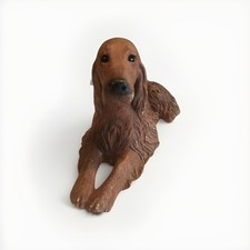 Vintage Sandicast Irish setter Dog Signed Sandra Brue 10.5” L