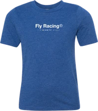 FLY RACING Youth Lost Tee Fits Royal Blue YM - Comfortable Cotton-Poly Blend