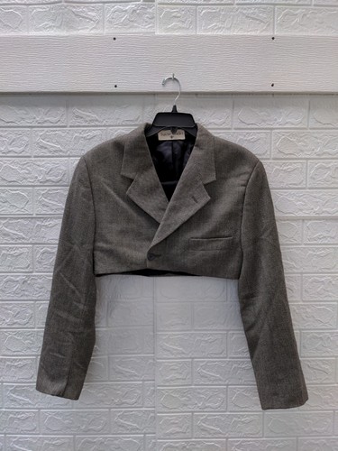 Pre-owned Havre Studio Women's Cropped Blazer Black/White
