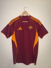 New Adidas AS Roma 25/26 Home Kit Men’s Size S Slim Fit Carmine Red With Tags