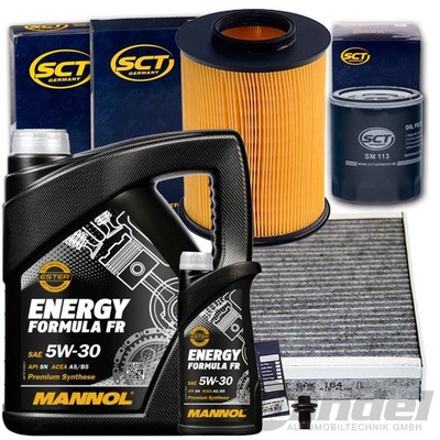 INSPEKTIONSPAKET+MANNOL 5W30 für FORD FOCUS 2 DA DB 1.8 TDCI 115PS AB BJ 04.2007
