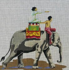 Needlepoint Handpainted Colors of Praise Elephant AN131 16x16